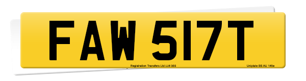 Registration number FAW 517T